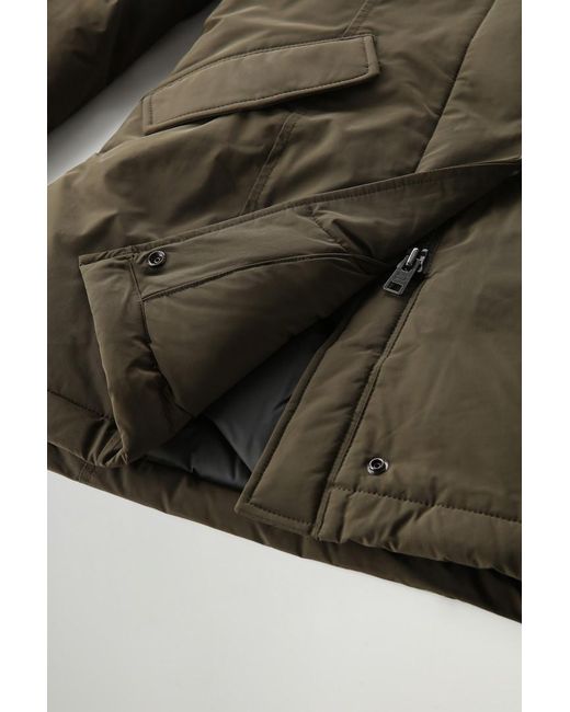 Woolrich Green Luxury Arctic Raccoon Parka