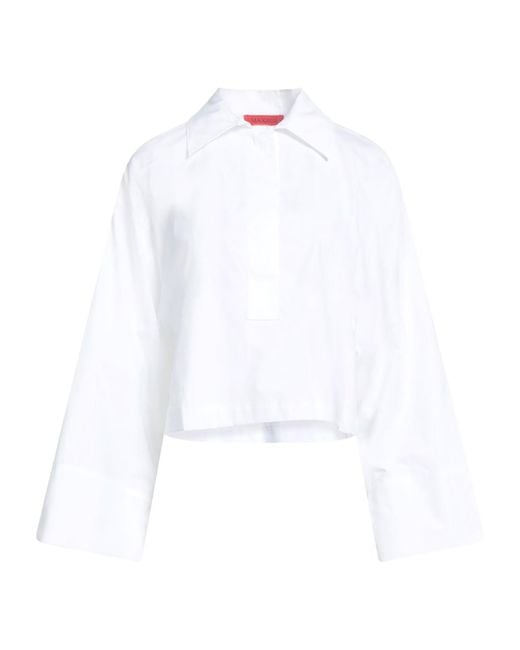 MAX&Co. White Long Sleeve Shirt