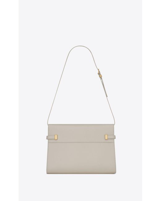 Saint Laurent White Manhattan Medium Shoulder Bag