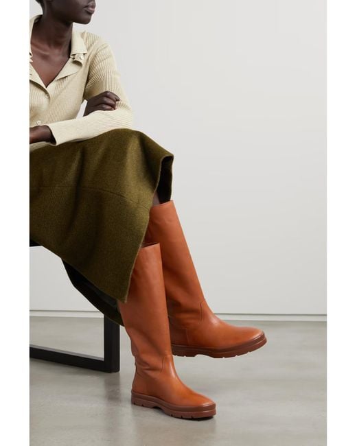 The Row Brown Round Head Boots