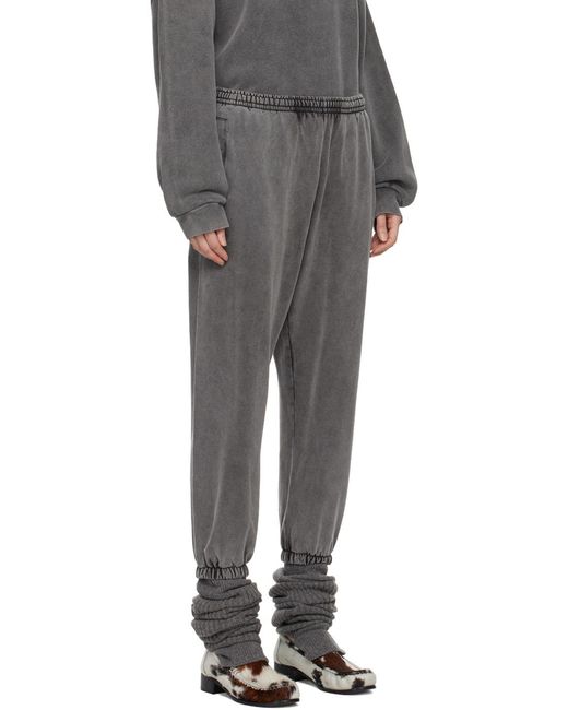 Acne Gray Logo Patch Drawstring Trousers for men