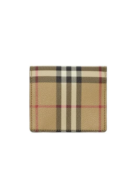 Burberry Natural Vintage Check Folded Wallet
