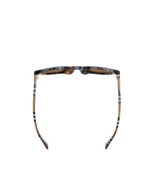 Burberry Multicolor Tubular Check Round Sunglasses