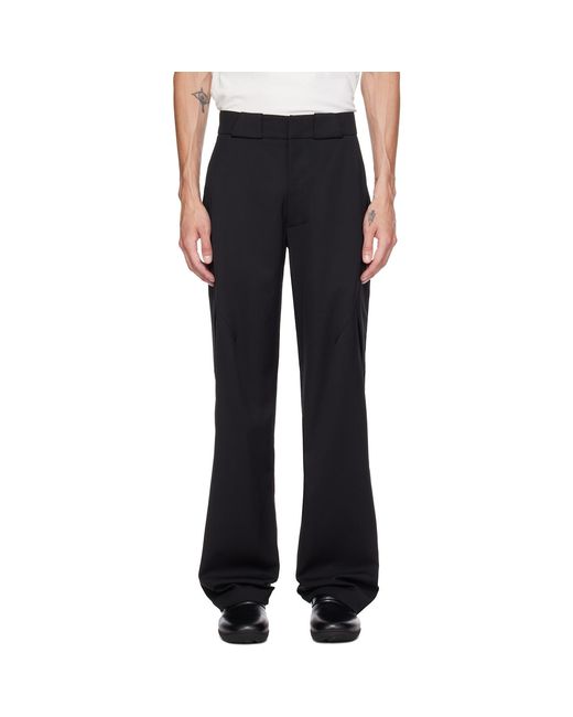 Kiko Kostadinov Black Casual Pants With Belt Loops for men