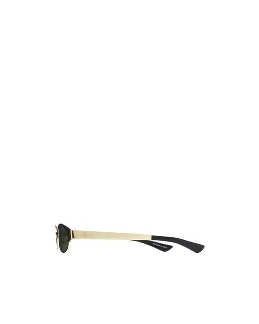 McQueen White Eyewear Oval Frame Sunglasses