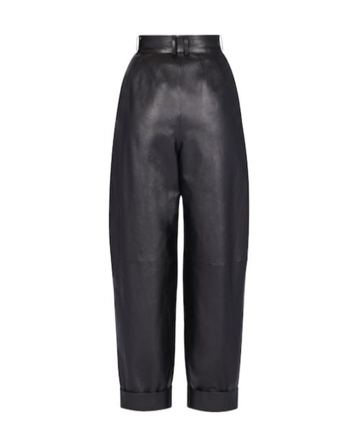 Alexandre Vauthier Black Belt Loop Pleated Casual Pants