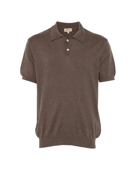 Woolrich Brown Knitted Polo for men