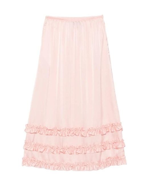Simone Rocha Pink Ruffled Skirt