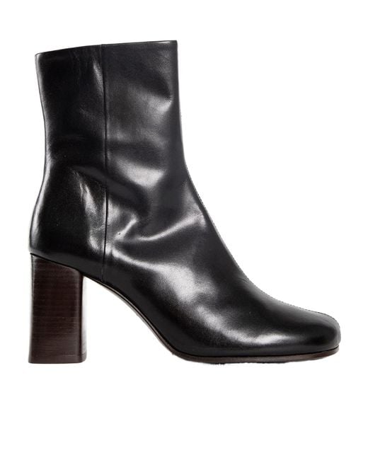 Lemaire Black Anatomic Zipped Boots