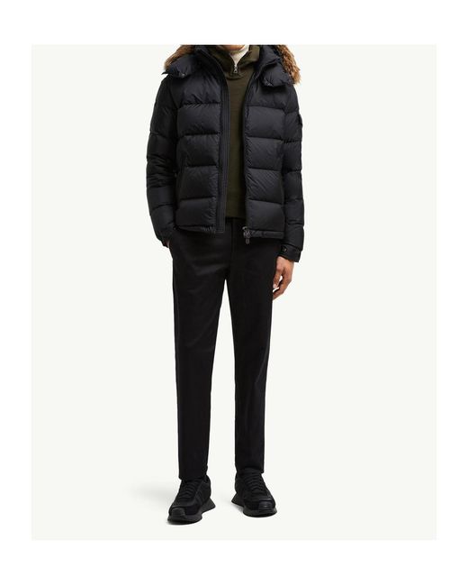 Moncler Black Mayaf Hooded Short Down Jacket for men