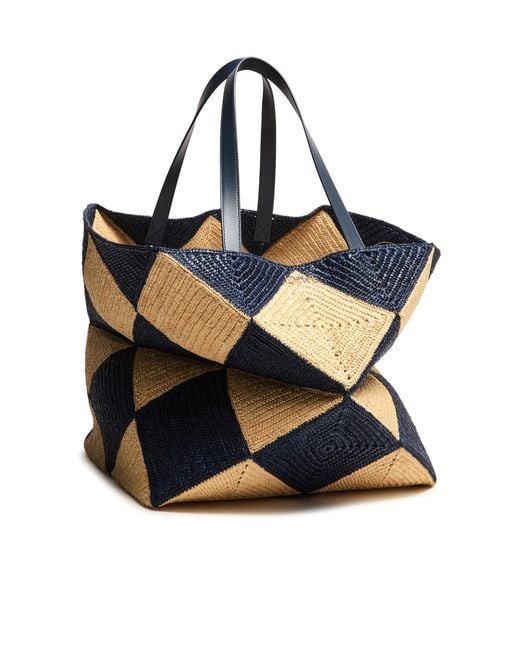 Loewe Blue Puzzle Fold Diamond Xxl Tote