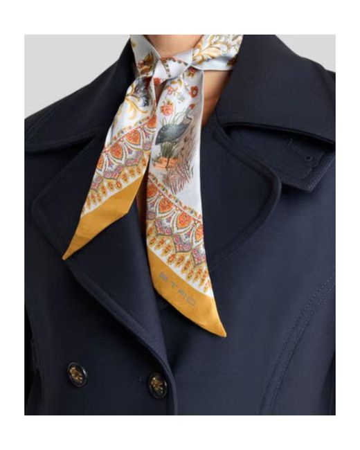 Etro White Flora And Fauna Printed Paisleyina Scarf