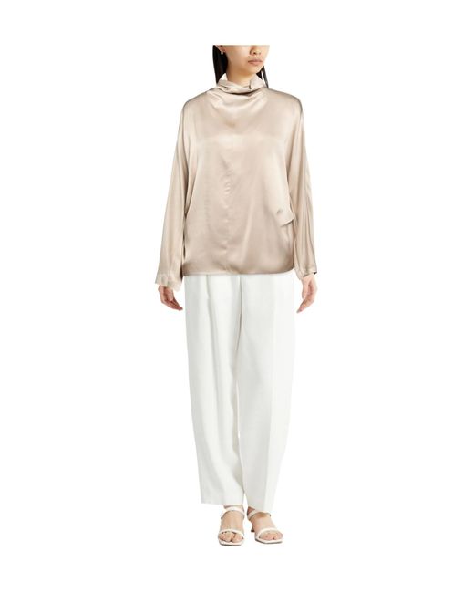 Brunello Cucinelli Natural Silk Tops