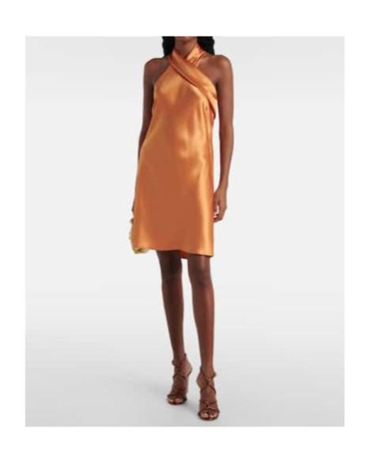 Galvan Orange Pandora Minidress