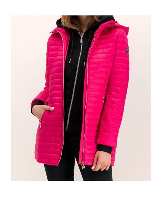 EA7 Pink Logo Details Down Jacket