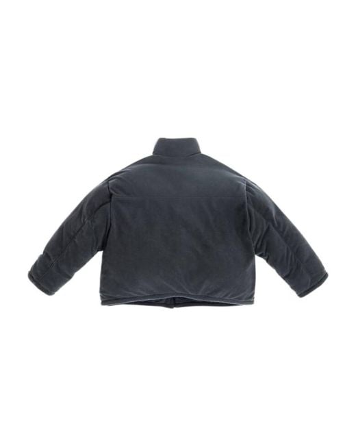 Balenciaga Blue Bb Paris Icon Reversible Puffer Jacket for men