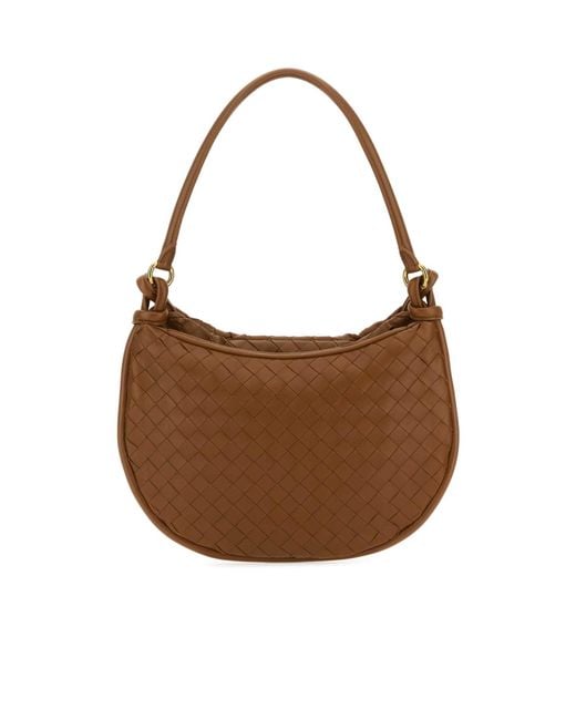 Bottega Veneta Brown Medium Gemelli Intrecciato Shoulder Bag