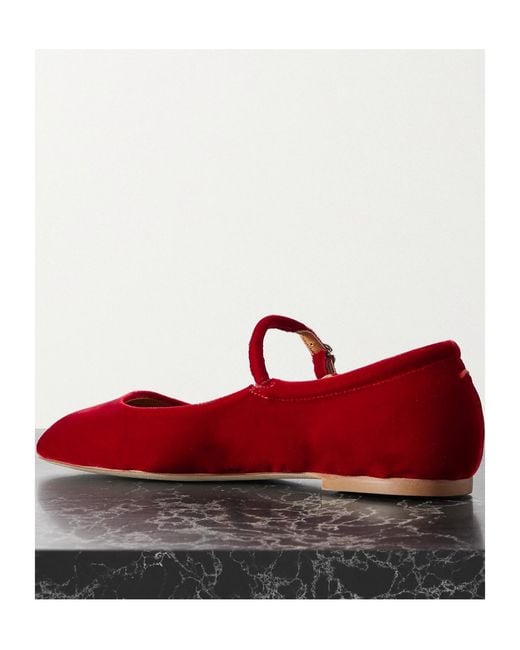 Aeyde Red Uma Ballet Flats