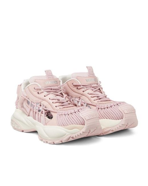 Versace Pink Mercury M-Vs-01 Lace-Up Sneakers