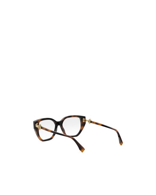 Fendi White Eyewear Geometric Frame Glasses