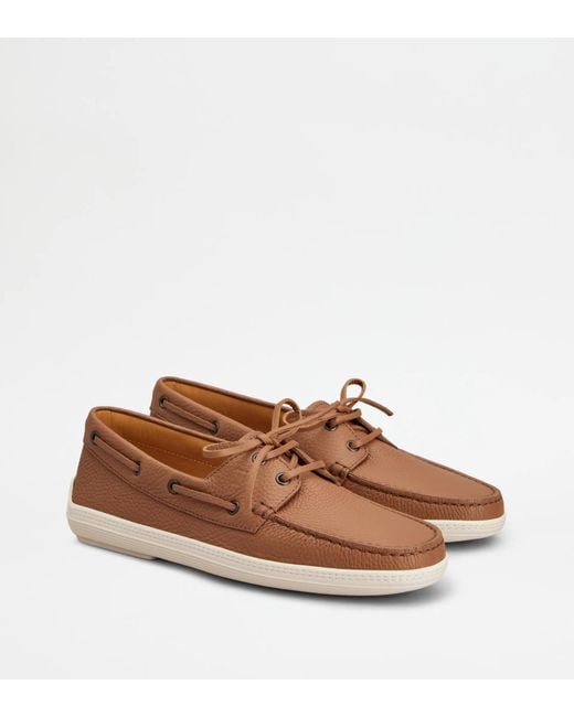 Tod's Brown Round-Toe Loafers for men