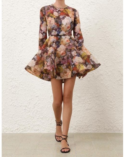 Zimmermann Brown Alchemy Long Sleeved Dress