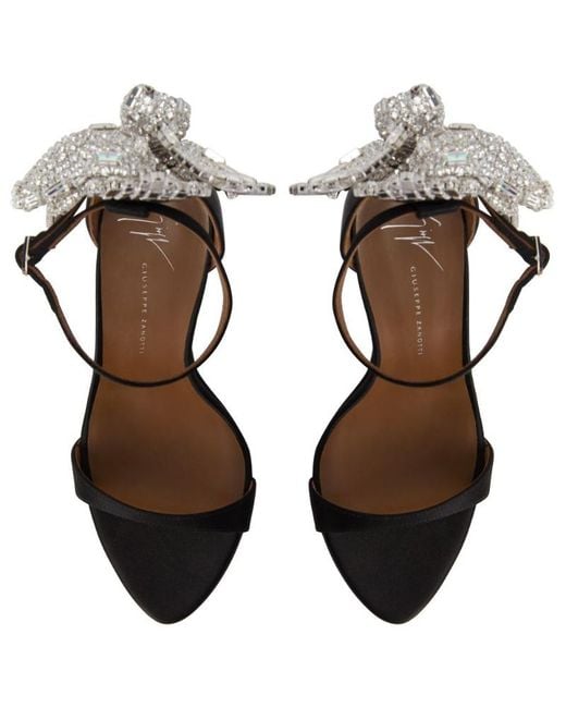 Giuseppe Zanotti White Camelia 105 Floral Heel Sandals