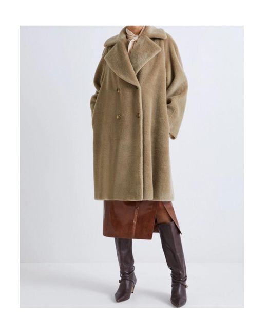 Marella Natural Double-Breasted Coat