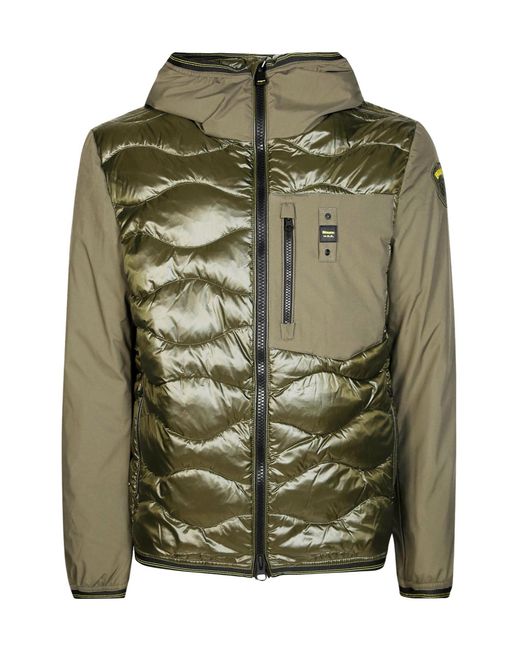 Blauer Usa Green Blauer Zip-Up Hooded Jacket for men