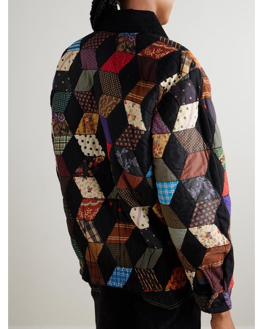 Sea Multicolor Patchwork Quilted Jacket
