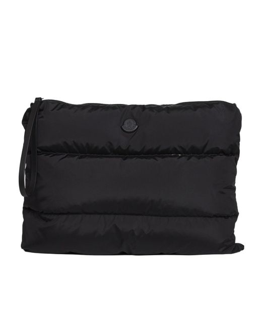 Moncler Black Caradoc Quilted Laptop Case for men