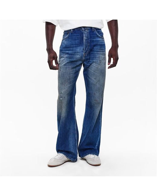 Acne Blue Wide Leg Jeans for men