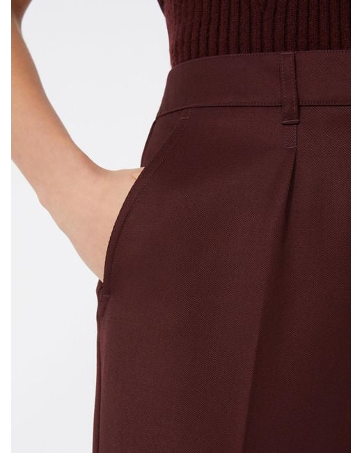 Max Mara Purple Cannes Pleated Trousers