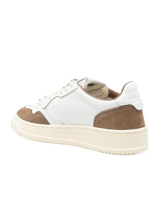 Autry White Medalist Logo Patch Low-Top Sneakers