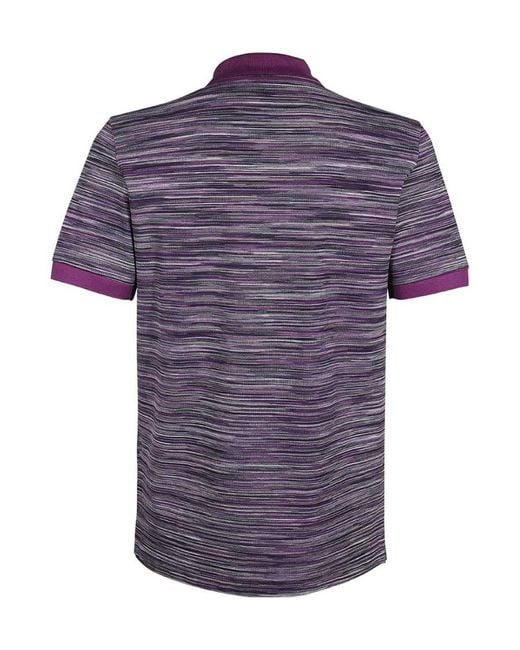 Missoni Purple Short-Sleeved Polo Shirt for men