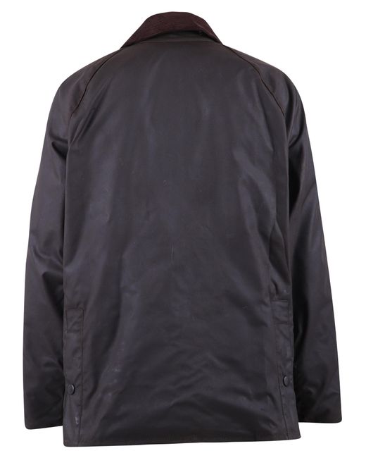 Barbour Black Bedale Snap-Fastening Jacket for men