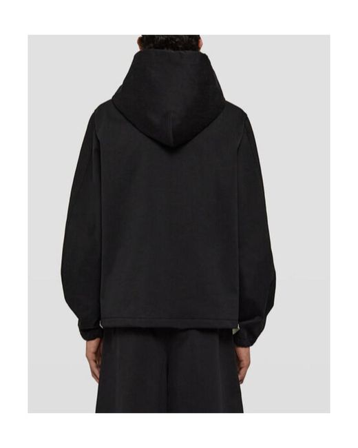 Jil Sander Black Hooded Sweatshirt for men