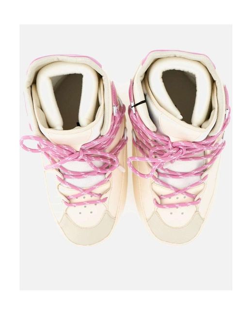 Moon Boot Pink Sneaker Mid Snow Boots