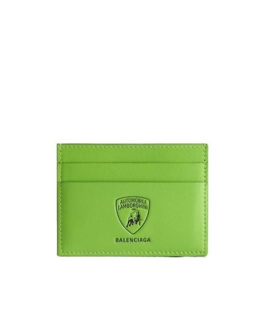 Balenciaga Green X Automobili Lamborghini Card Holder for men