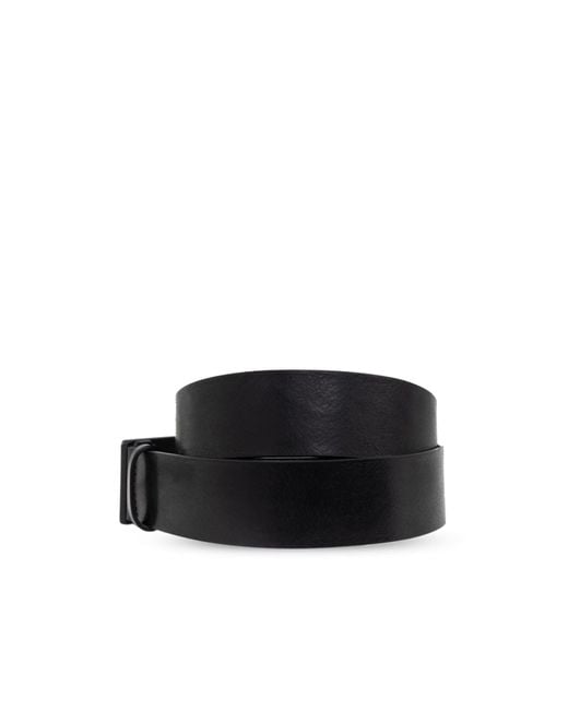 DSquared² Black Logo Plaque Buckle Belt for men