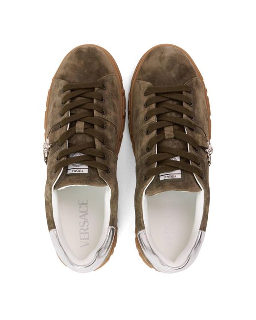 Versace Brown Low-Top Sports Shoes for men
