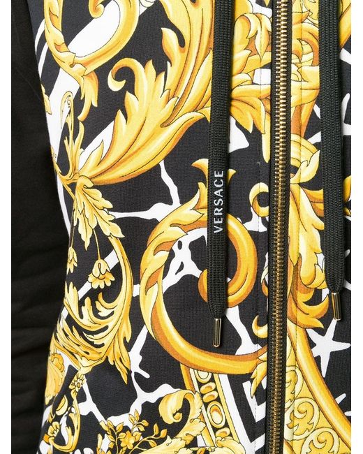 Versace Black Logo Printed Casual Jacket