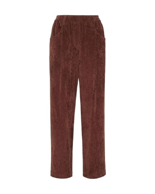 Brunello Cucinelli Purple Elastic Waist Corduroy Pants