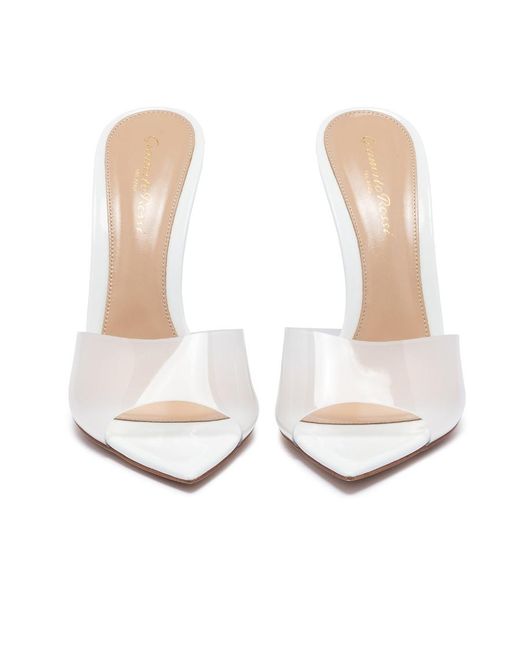 Gianvito Rossi White Transparent High-Heeled Sandals