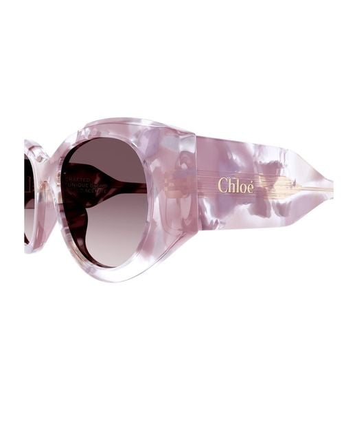 Chloé Purple Chloé Eyewear Oval-Frame Sunglasses
