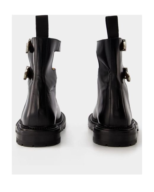 Toga Black Buckled Ankle Boots