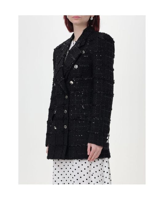 Alessandra Rich Black Embellished Double Breasted Jacket