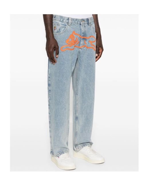 ICECREAM Blue Belt Loop Jeans for men