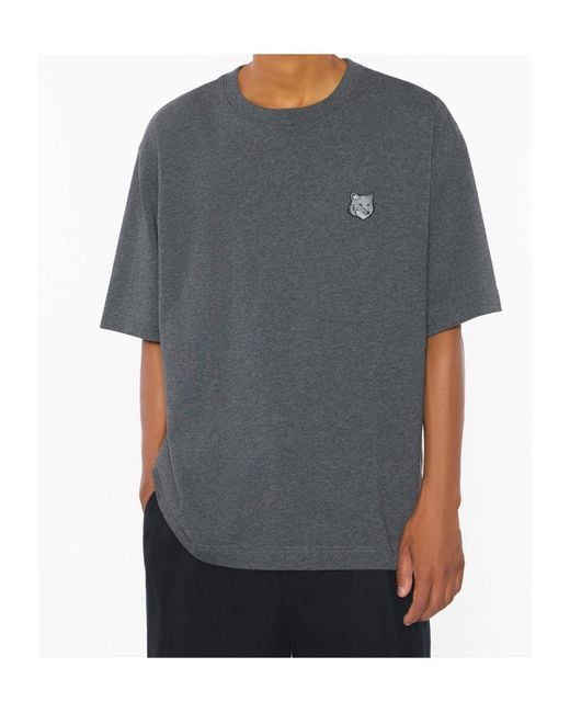 Maison Kitsuné Black Logo-Detailing Cotton T-Shirt for men