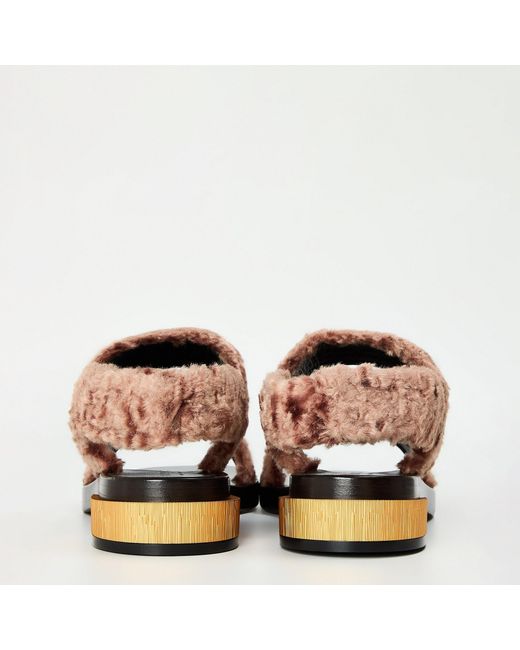 Gucci Pink Solid Heeled Sandals